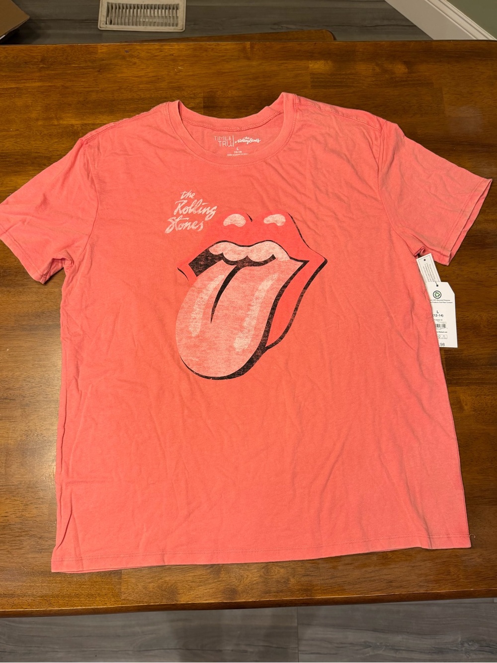 NWT Rolling Stones Graphic Tee - Coral Pink